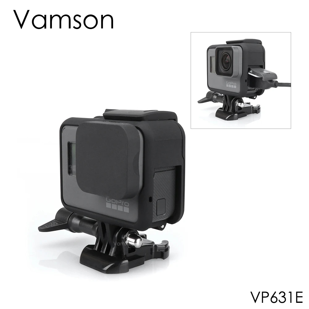 

Аксессуары Vamson для Gopro Hero7 6 5 черный 7 Серебристая/белая защитная рамка чехол Крышка Корпус крепление VP631