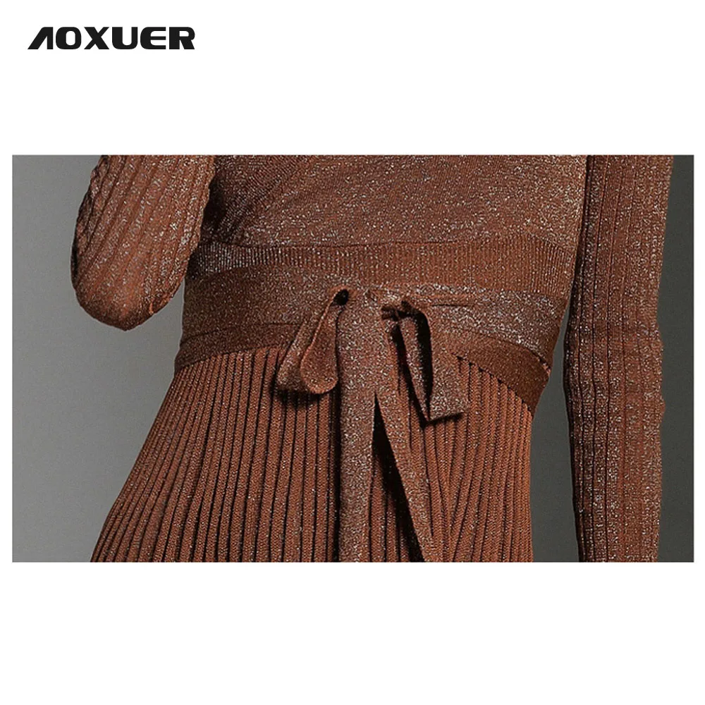 Aoxuer Осенне-зимняя Дамская обувь Новые Элегантные пикантные глубоким v-образным