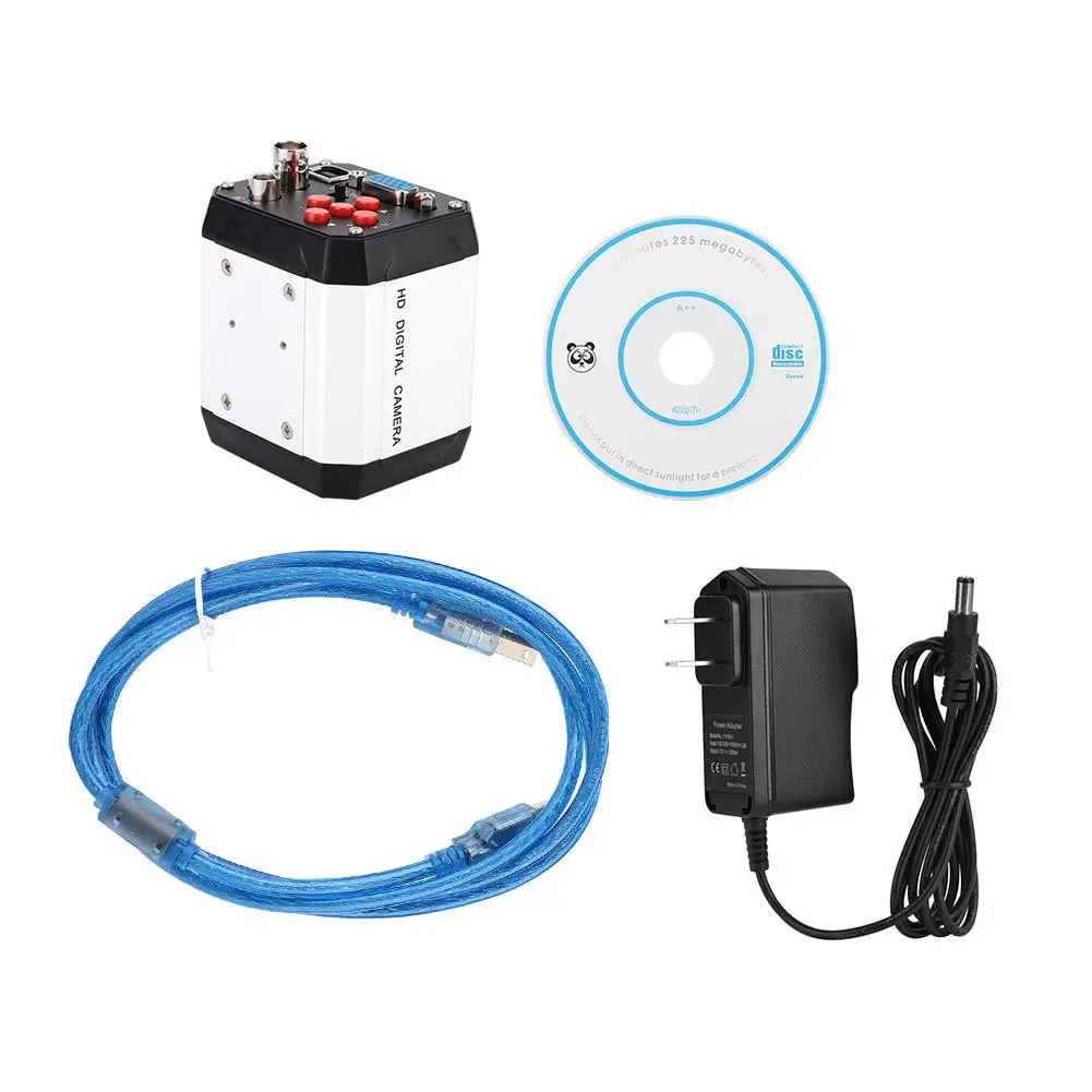 100-240 V 2MP промышленный микроскоп камера C-mount видеокамера VGA USB CVBS интерфейс microscopio цифровой para