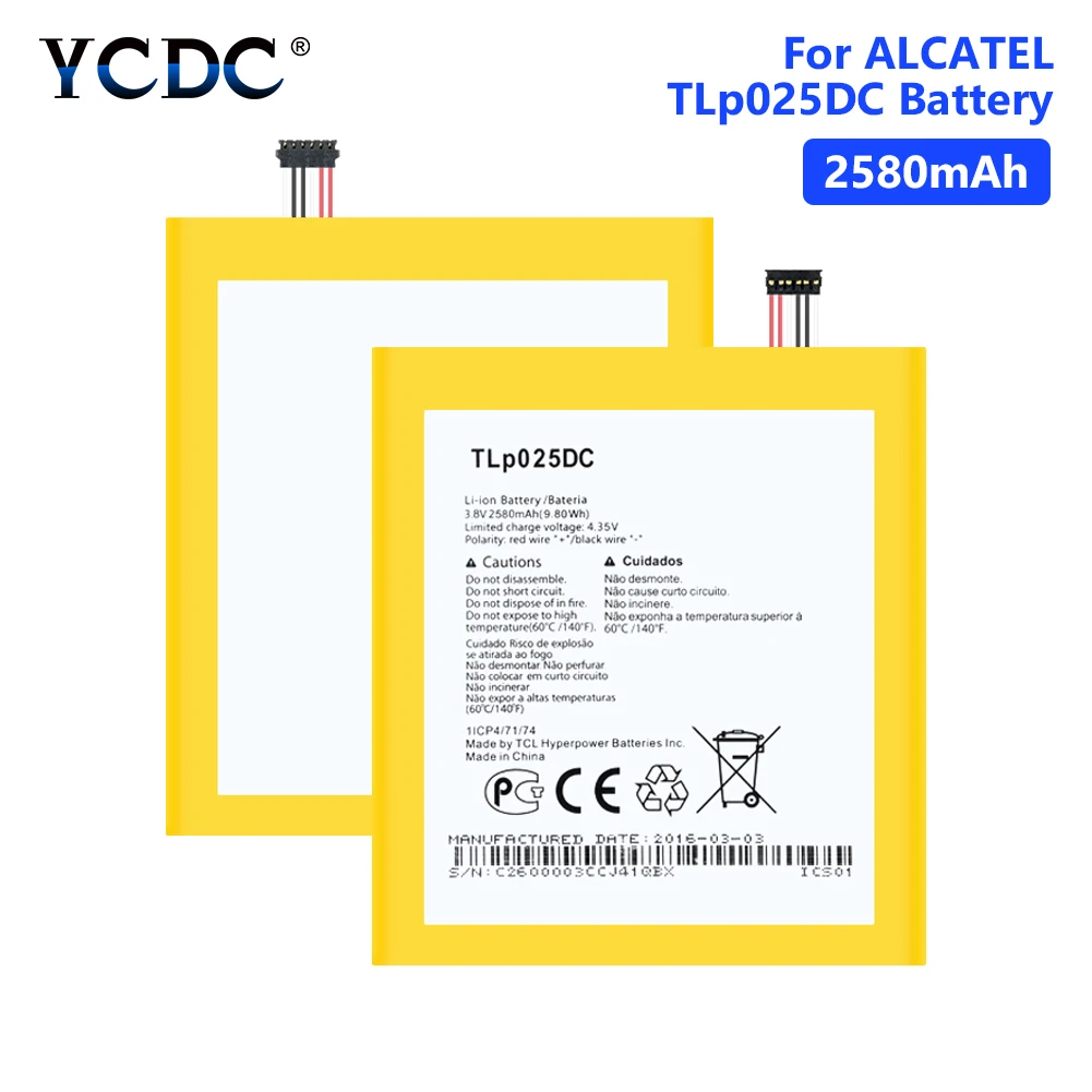 Литий полимерный аккумулятор 3 8 в TLp025DC Сменные Аккумуляторы для телефона Alcatel One