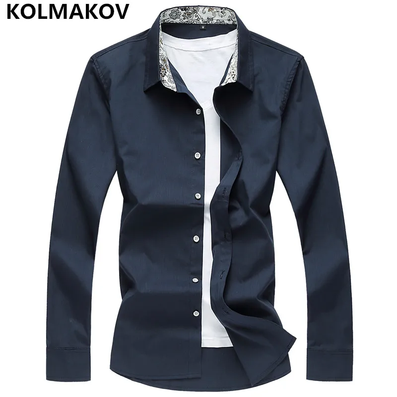 

Новинка 2019, Мужская одежда, мужские рубашки с длинными рукавами в стиле смарт-кэжуал, мужская приталенная рубашка, Мужская Однотонная рубаш...