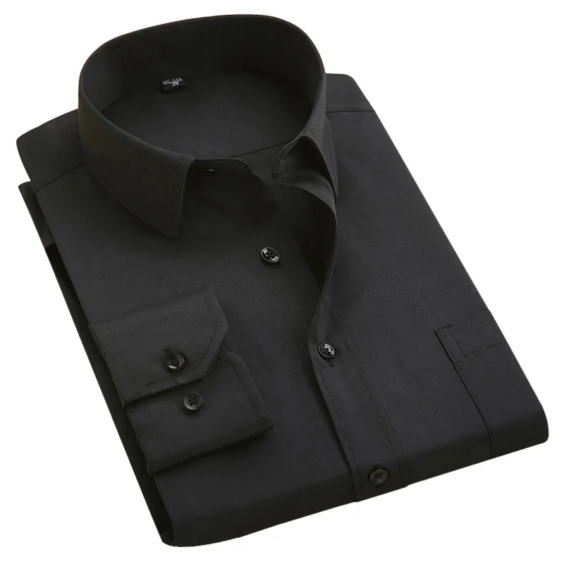 Однотонные фиолетовые Мужские рубашки размера плюс, 6XL, 5XL, 4XL, 3XL, мужские рубашки высокого качества с длинным рукавом классического дизайна, деловые мужские рубашки для работы