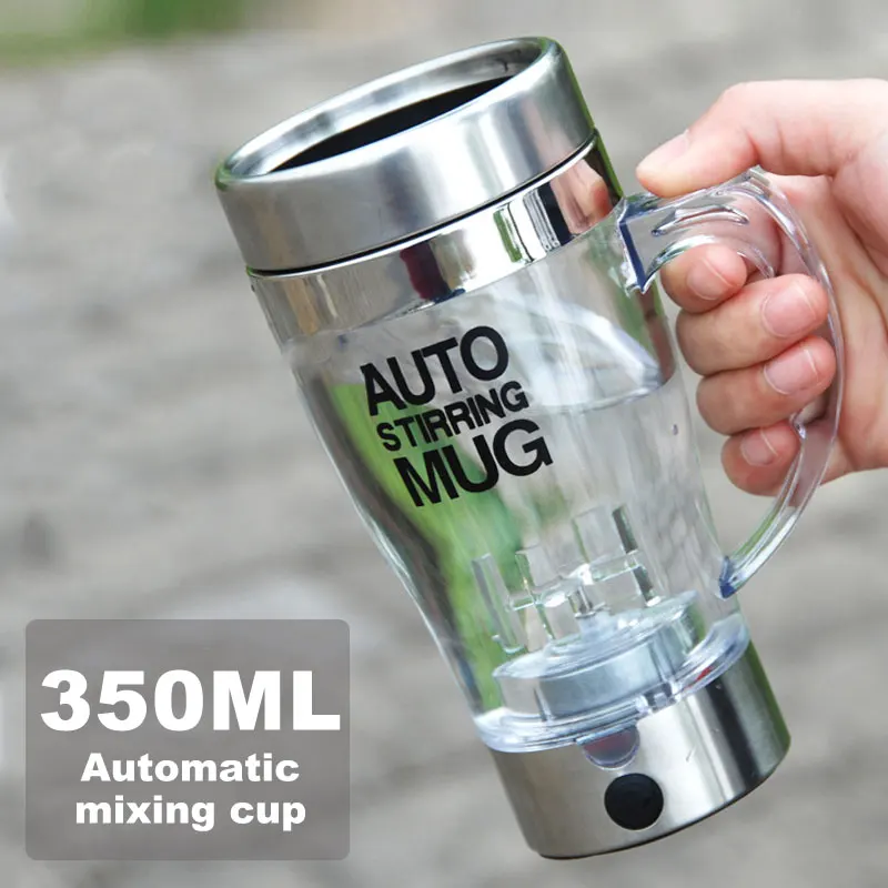 Automatic Coffee Mixer Cup Portable 350ml Stainless Steel+Glass Kitchen Travel Grinding Beans Office | Дом и сад