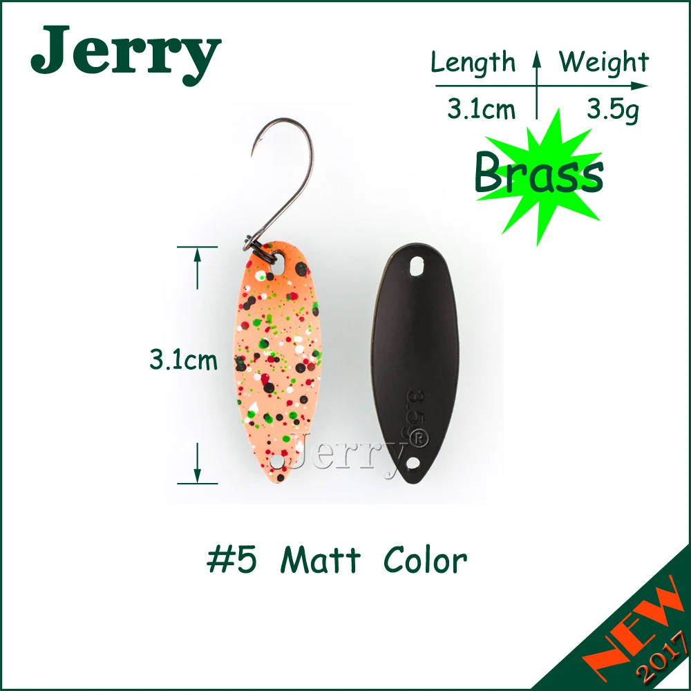 Jerry 1 шт. латунные Форелевые блесны матовые цвета Высококачественная рыболовная