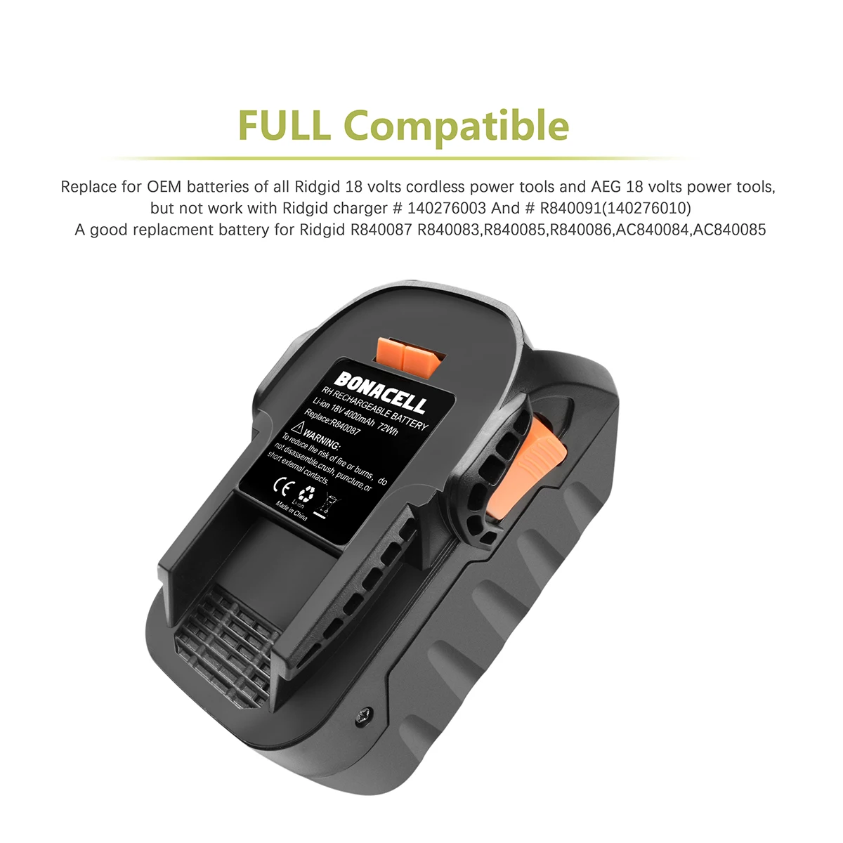 Powtree 4000 мА/ч, 18V Li-Ion для указывающего нам R840083 R840085 R840086 R840087 Перезаряжаемые Мощность инструмент Батарея серия AEG серия L30
