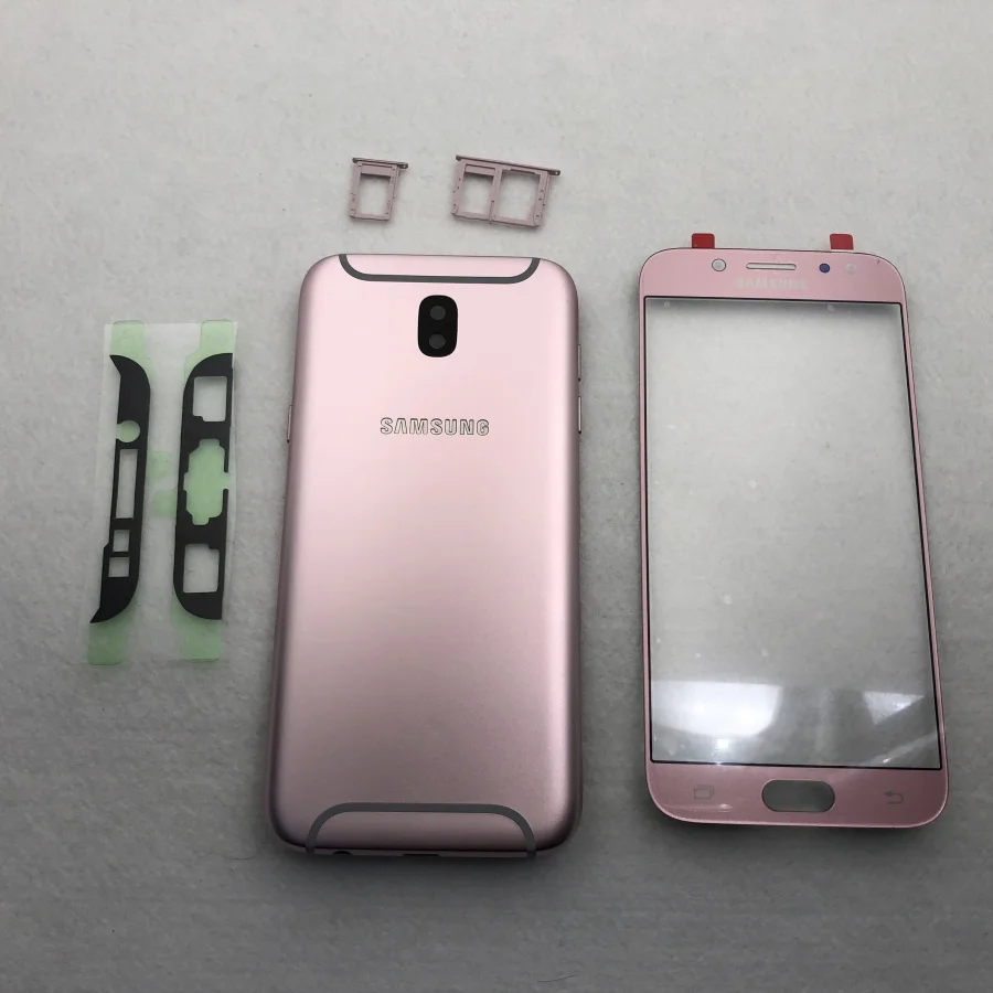 Для samsung Galaxy J3 J5 Pro J7 J330F J530F алюминиевая задняя крышка Корпус чехол задняя крышка батареи J730F+ Переднее стекло+ инструмент