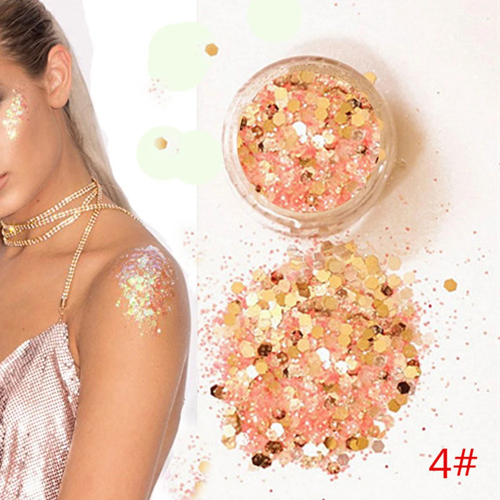 12 шт./компл. голографической блестками продолжительный блеск Diamond Eye сверкающий