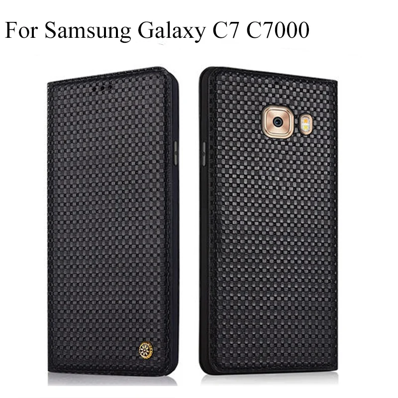Чехол книжка из натуральной кожи для Samsung Galaxy C7 C 7 C700 C7000 чехол накладка 7000 700 SM