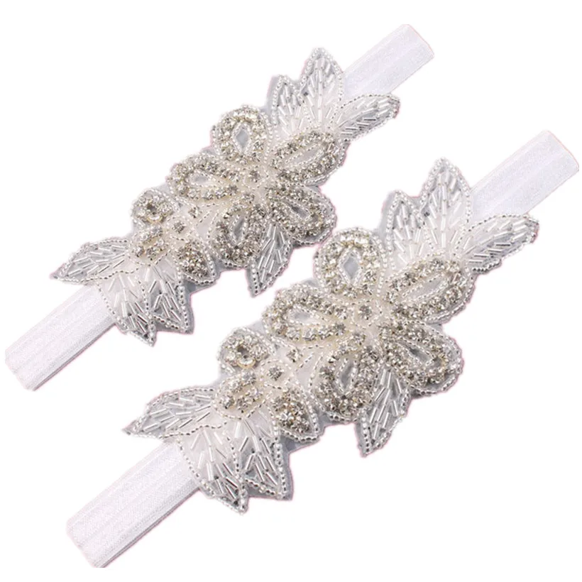 

2017 Luxury Mom and Me Headband Rhinestone flowers with leaves Headbands Children hair Gilrls Headwear accessories 1Set