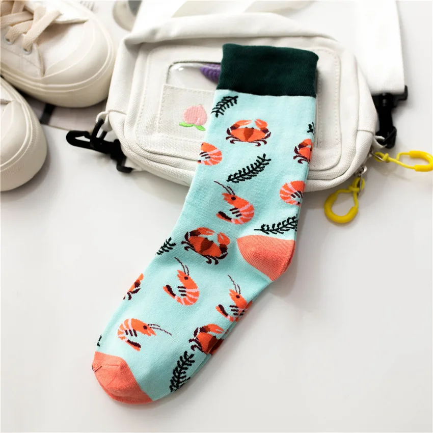 5 New Unisex Men Women Art Painting Fruit Socks Cotton Fashion Socks Winter Warm Crew Socks Harajuku Funny Socks Cute High Hosiery - Цвет: 5