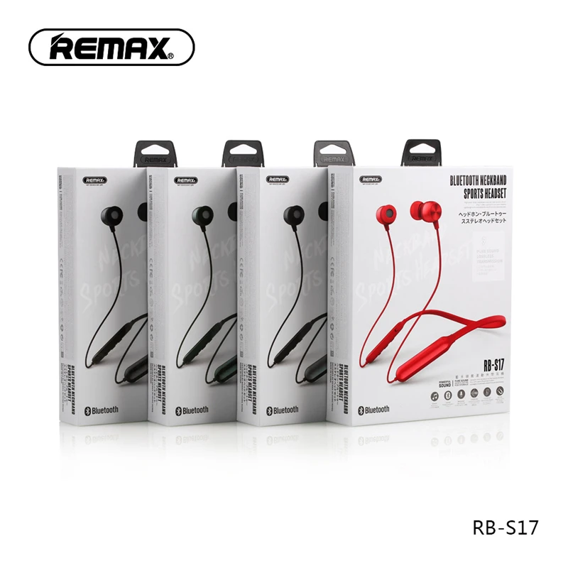 Новое поступление Remax S17 беспроводные Bluetooth Спортивные Наушники V4.1 Шейная