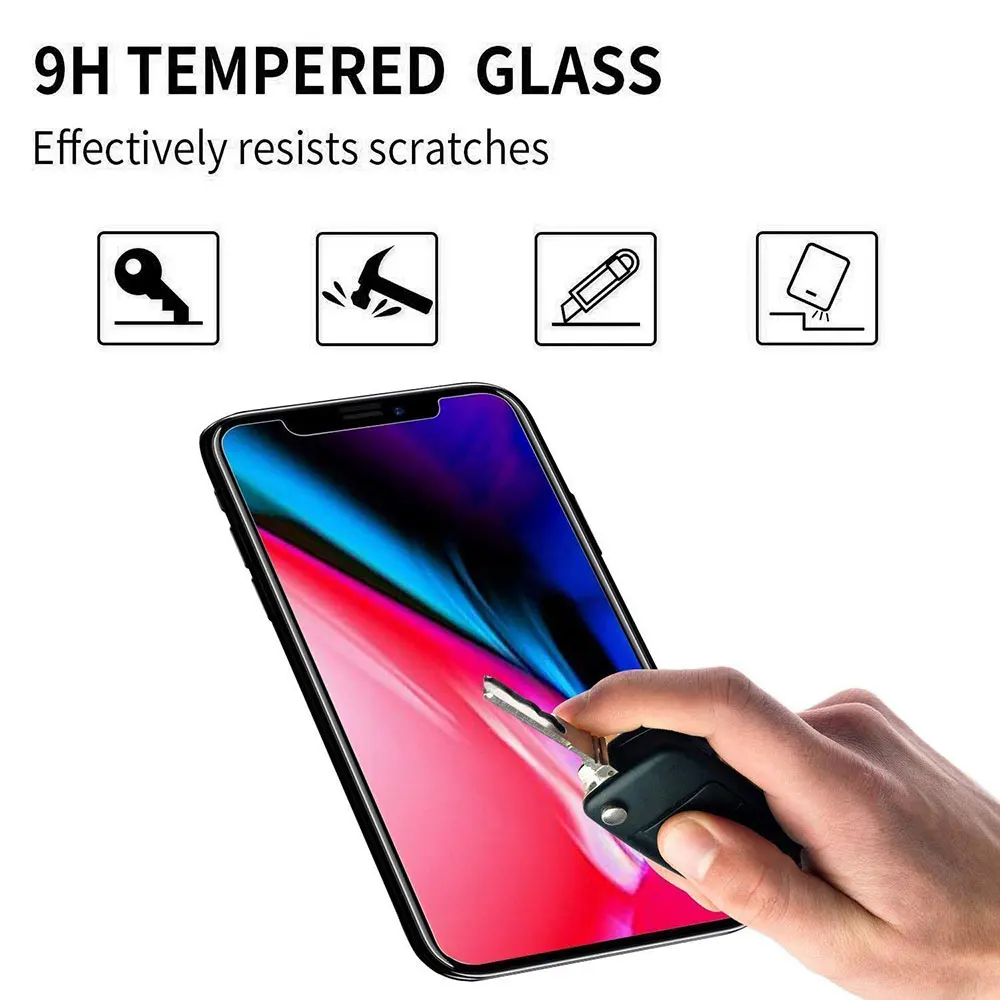 Ascromy 3 шт. 9H защита для экрана iPhone 11 Pro Max XR XS MAX X Закаленное стекло Защита 4 5 6 6s 7 8
