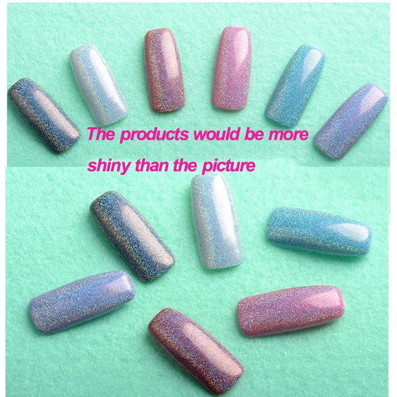 Новая Магия Chrome Nail Art Блеск Порошок Зеркальный Эффект Лазерного пигмент Мелкая