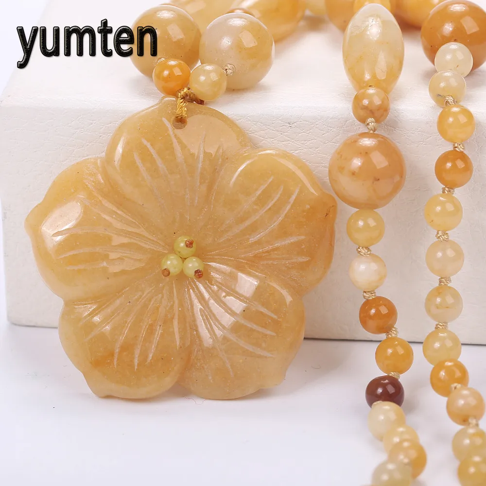 Yumten популярное ожерелье кулон с цветами элегантные женские ювелирные изделия