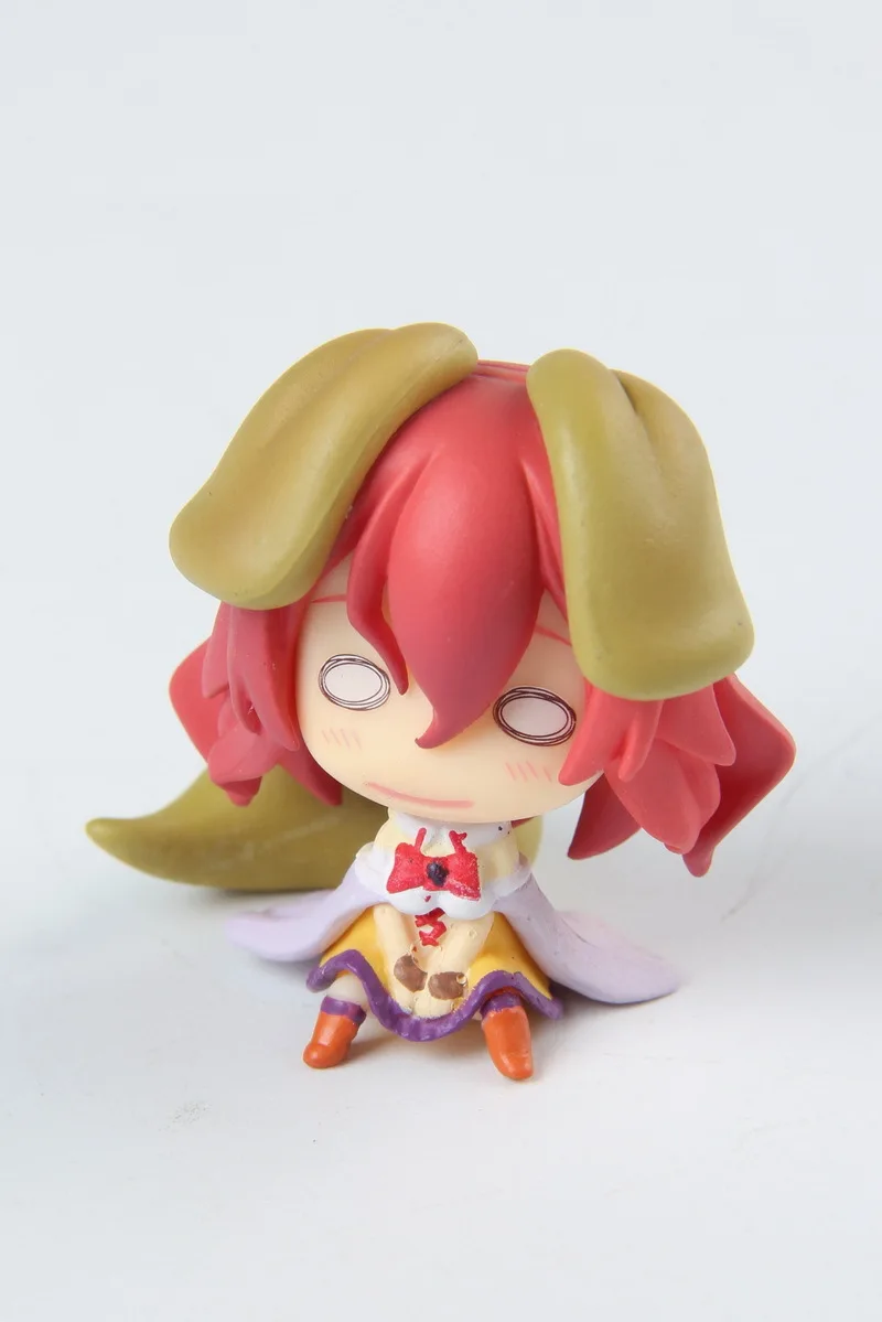 6 шт./компл. Аниме Нет игры нет жизни Shiro Sora Jibril Hatsuse Izuna Steve Q версия ПВХ фигурка Коллекционная подарочные модельные игрушки 6 см
