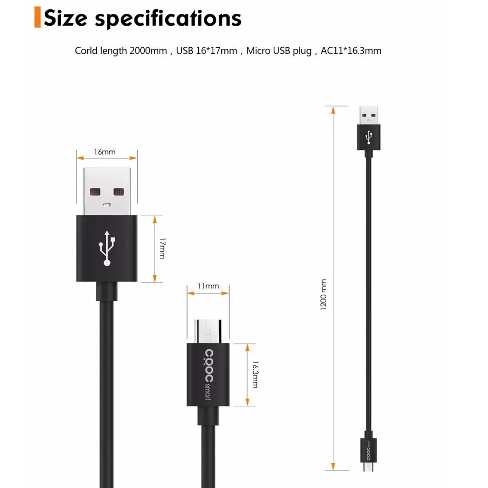Кабель Micro USB CRDC для быстрой синхронизации данных и зарядки зарядное устройство