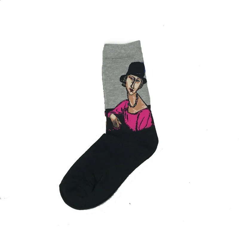 3D Retro Painting Art van gogh Socks chausette Unisex Funny Novelty Starry Night Vintage calcetines divertidos HOT Sales | Женская