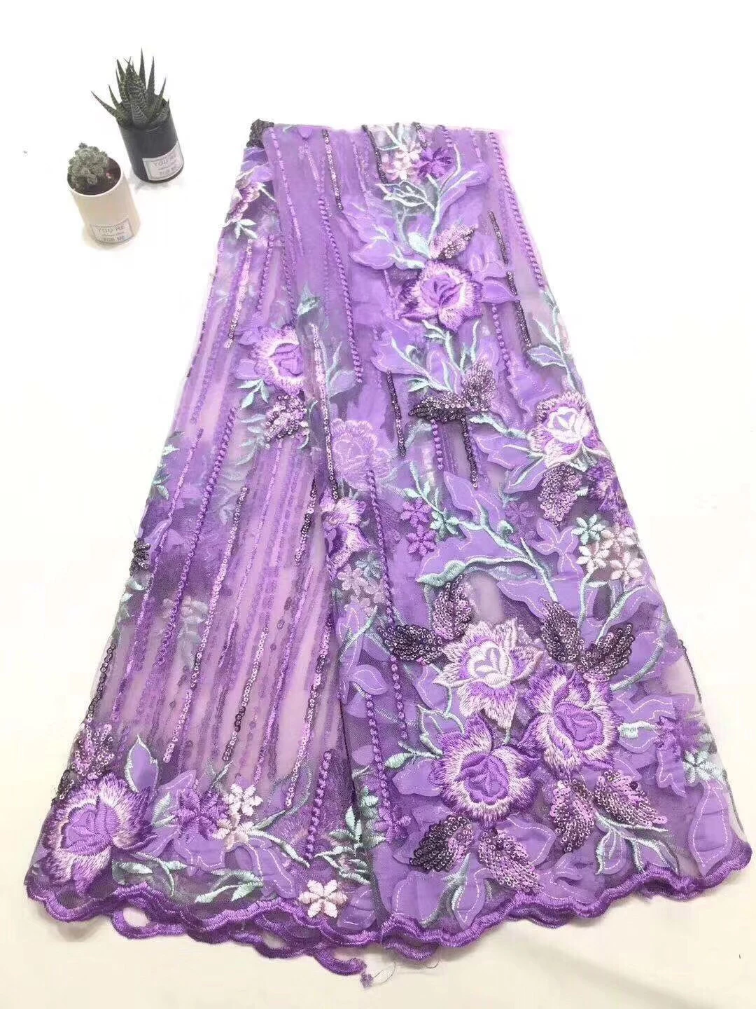 Высокое качество Африканское французское кружево кружевная ткань с бусинами для