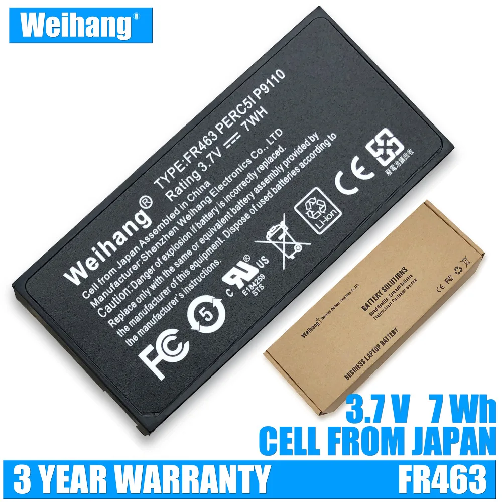 Японская батарея Weihang FR463 P9110 Perc 5i для Dell Poweredge Service R900 R810 R710 R610 R510 R410 7Wh | Компьютеры и