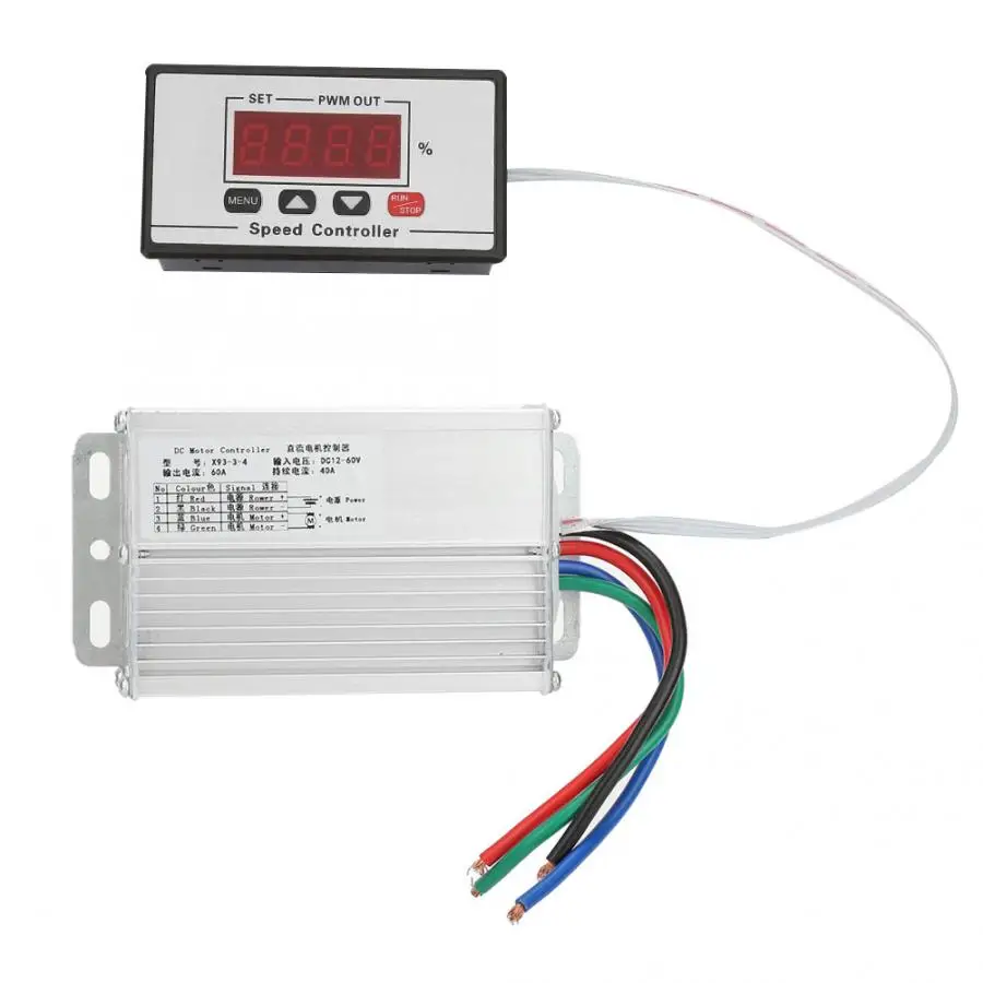 Регулятор скорости двигателя щетки DC 12 ~ 60V 40A цифровой дисплей регулятор