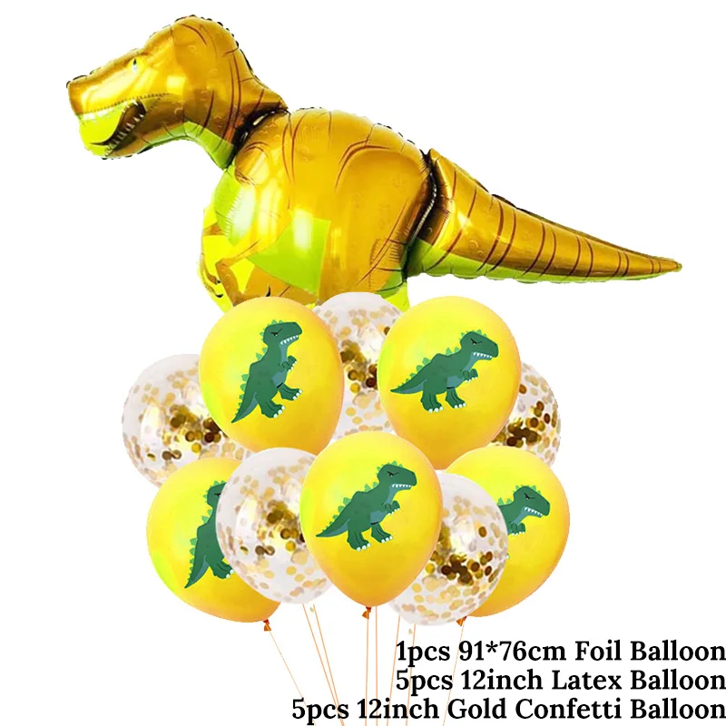 11pcs Balloon Set Реквизит Динозавр для вечеринки динозавр бумажный шарик Гирлянда для день рождения детей, мальчика вечерние украшения мир динозавров джунгли вечерние Декор - Цвет: 11pcs Balloon Set