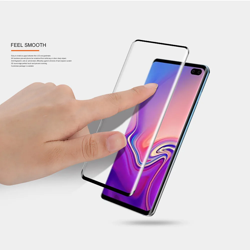 Защитная пленка для экрана из закаленного стекла полное покрытие Samsung Galaxy S10 Plus 3D