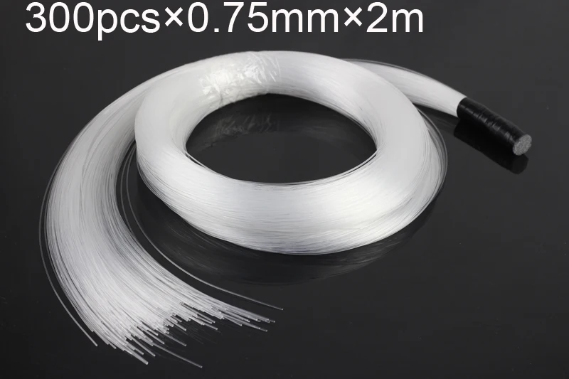 0.75mmX300pcs X2Meters PMMA пластик fibra optica cablefor все виды led свет драйвер двигателя|light engine|led