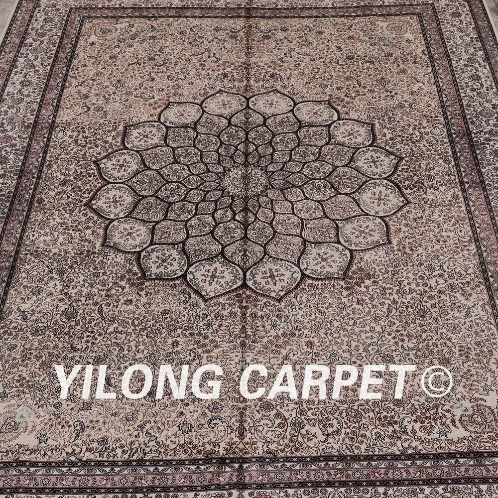 Goedkoop Yilong 9'x12 'Handgemaakte Perzische Zijden Kleed Handgeknoopte Oosterse Tapijten (LH163A9x12)