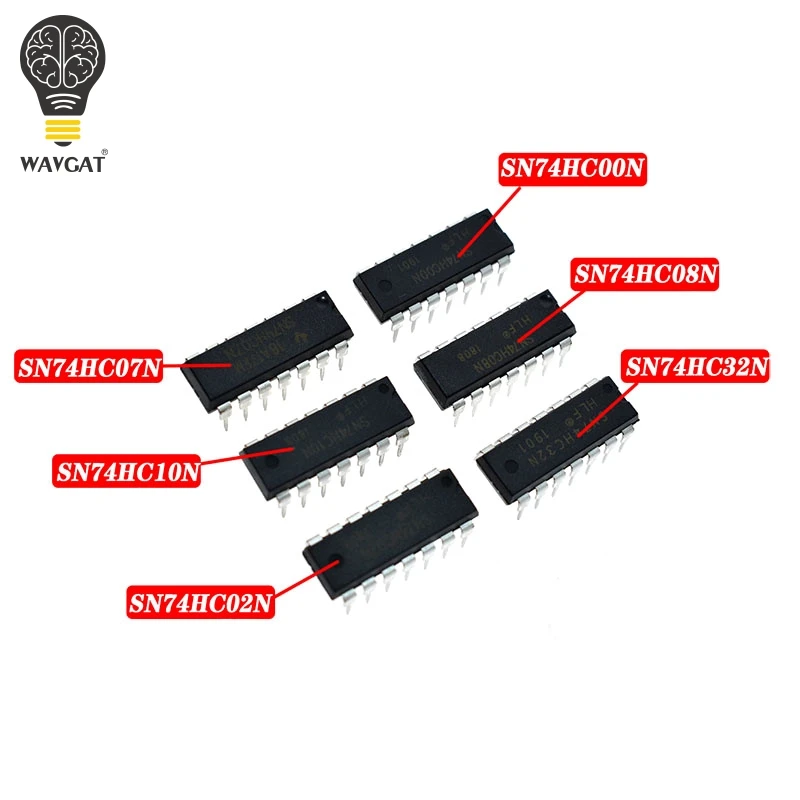 10 шт. новый чип SN74HC00N SN74HC02N SN74HC07N SN74HC08N SN74HC10N SN74HC32N DIP 14 74HC00 74HC02 74HC07 74HC08 74hcc10
