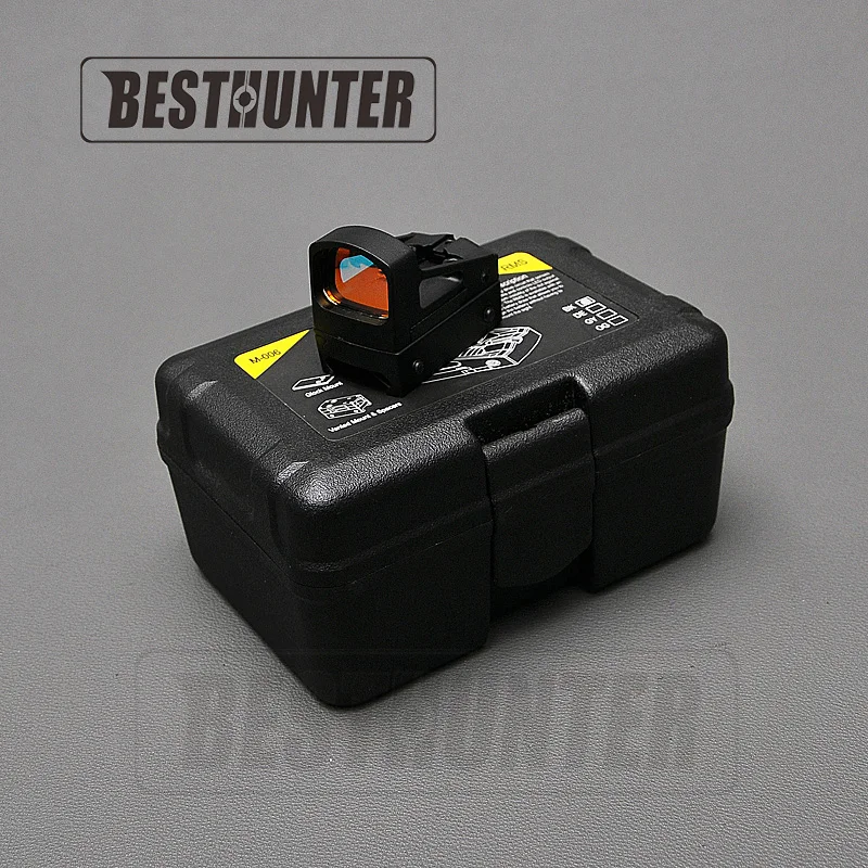 Тактический RMS Reflex Mini Red Dot Sight с вентилируемым креплением и прокладками для пистолет Glock Алюминиевые черные охотничьи прицелы