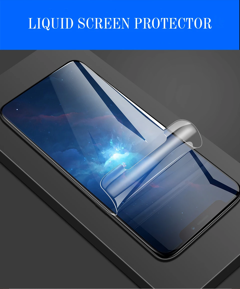 ASINA Защита экрана для iPhone X жидкая пленка Гидрогелевая пленка HD Nanotech для iPhone 6 6s 7 8 Plus X XR XS Max защита экрана