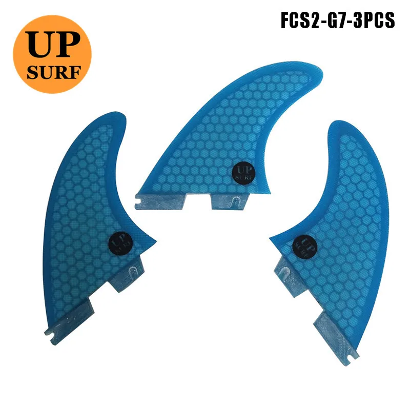 G7 blue FCS II-G5/G3/G7 плавники три-набор соты FCS2 плавник красный синий Quilhas Surf Fin - Цвет: G7 blue