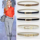 Модное платье, аксессуары для женщин, свитер, тонкий пояс, женское короткое платье, маленький ремешок, натуральная кожа, черный