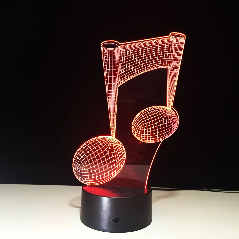 7 видов цветов Изменение светодиодный светильник сенсорный Сенсор USB 3D Luminaria нот