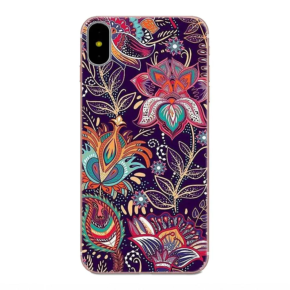 Цветочный Цветок Мандала хна мягкая защитная для Galaxy Alpha Core Note 2 3 4 S2 A10 A20 A20E A30 A40 A50