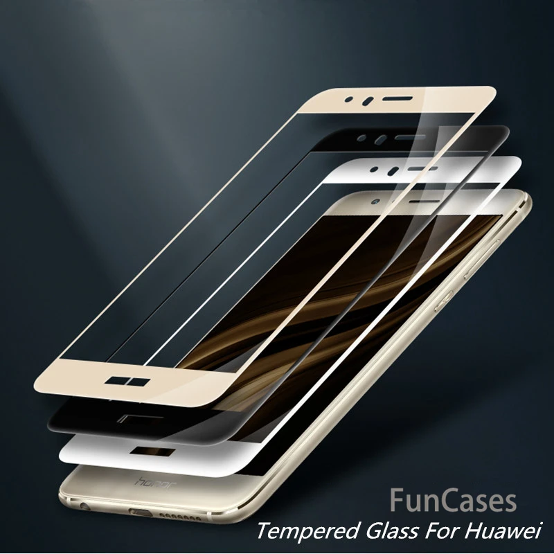 Полностью покрывающее закаленное Стекло для huawei P9 P8 lite 2017 P Smart p9 mini PSmart 9 Lite
