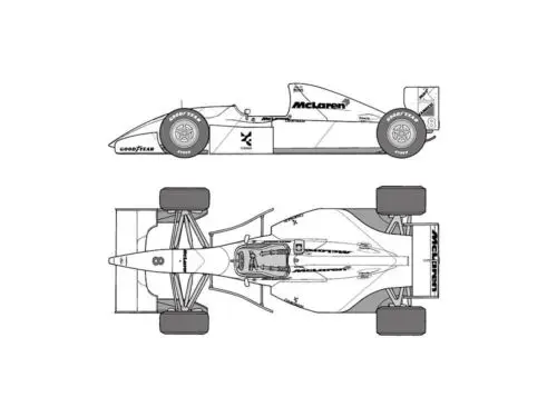 Tamiya масштаб 25172 1/20 модель автомобиля Комплект McLaren MP4/8 Senna/Andretti/Hakkinen RC