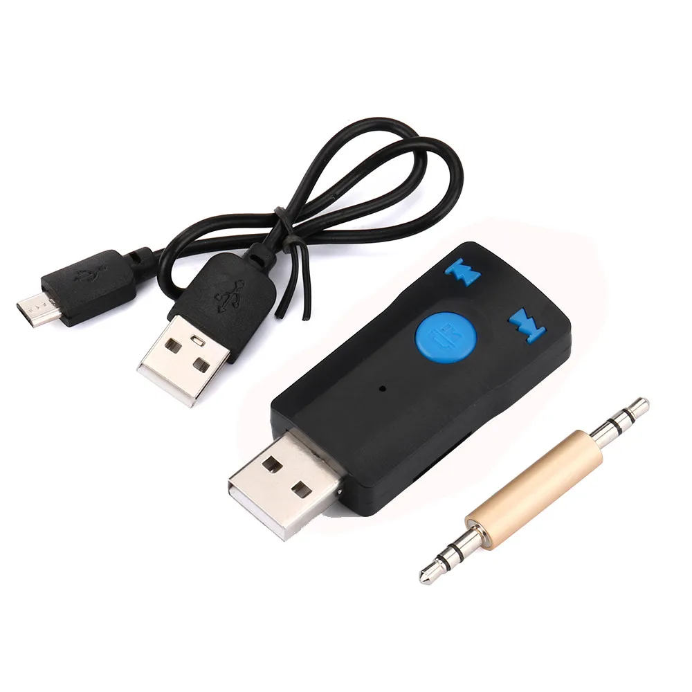 Комплект беспроводной связи Bluetooth для автомобиля AUX аудио USB приемник адаптер