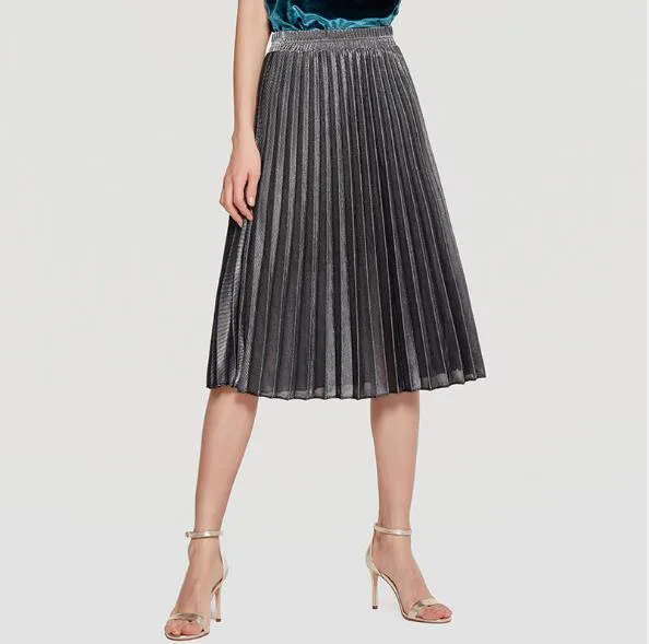 Модная новинка 2019 повседневная женская бархатная юбка с высокой талией