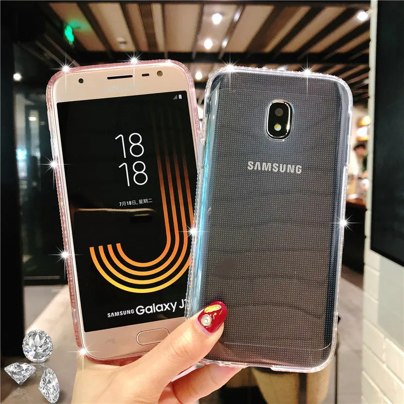 Алмазный силиконовый чехол из ТПУ для Samgung J3 Pro J5 J7 2017 A3 A5 A7 мягкий A10 A20 A30 A40 A50 A60 A70 M10