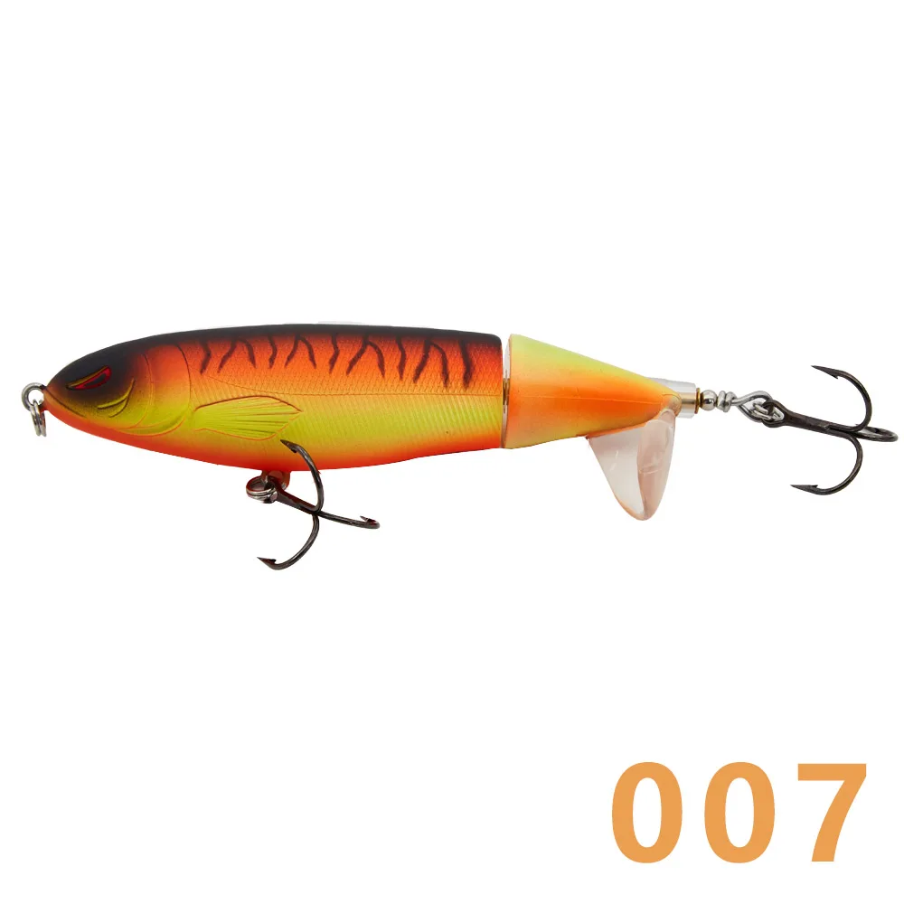 007 Hunthouse Whopper Поппер приманка для рыбалки, приманка для пресной воды, черный окунь, щука, 90 мм, 13 г, 130 мм, 39 г, мягкий вращающийся хвост, LW113 114 - Цвет: 007