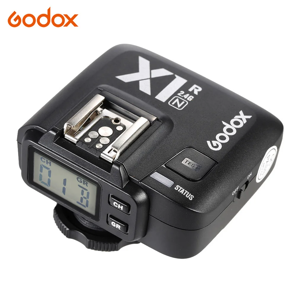 

Беспроводной триггер для вспышки Godox X1R-N TTL 2,4G для камеры Nikon DSLR для триггера X1N