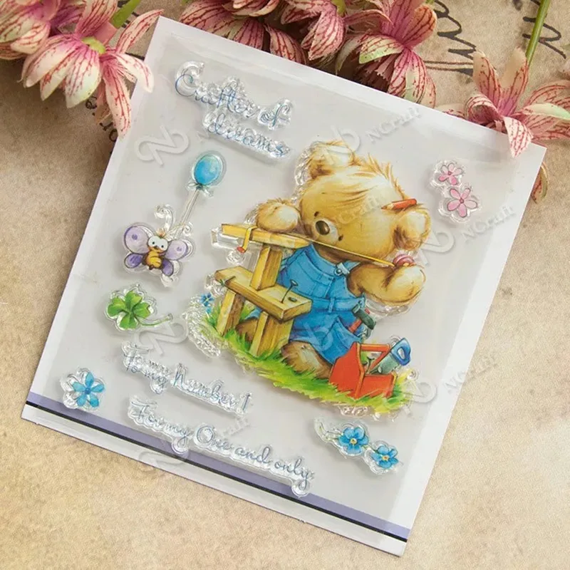 RONDEY bear/Carpenter прозрачные силиконовые штампы для скрапбукинга DIY/изготовление