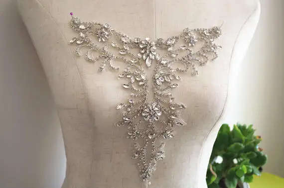 Золотые стразы аппликация для невесты воротник товары рукоделия|gold rhinestone|rhinestone