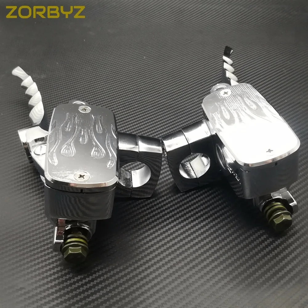 ZORBYZ мотоциклетные 25 мм хромированные резьбовые рычаги управления резервуаром