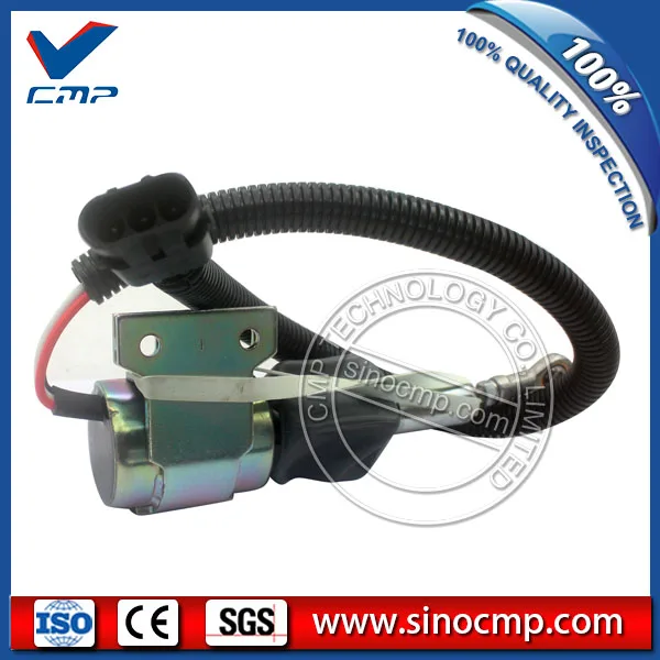 

Sinocmp 12v excavator fuel stop shutdown shutoff flameout solenoid 3932529