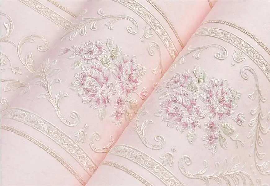 Color 3 Beibehang Нетканая самоклеящаяся обои простой 3D стерео в полоску в европейском стиле пастырской теплые спальни гостиной ТВ фон - Цвет: Color 3