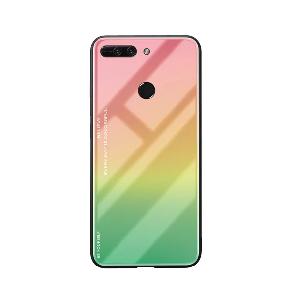 T4998 Градиентный чехол из закаленного стекла для Huawei Honor 10 9 8 lite 8X 8C 9i 10i V8 V9 V10 V20 бледный magic2 новые цветные Чехлы для телефона - Цвет: T4998