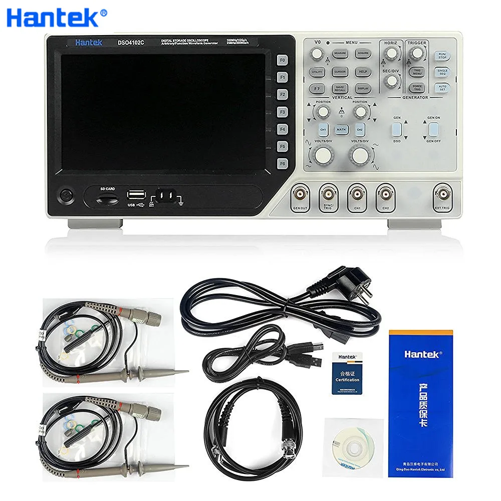 Цифровой мультиметр Hantek DSO4102C Осциллограф USB 100 МГц 2 канала ЖК