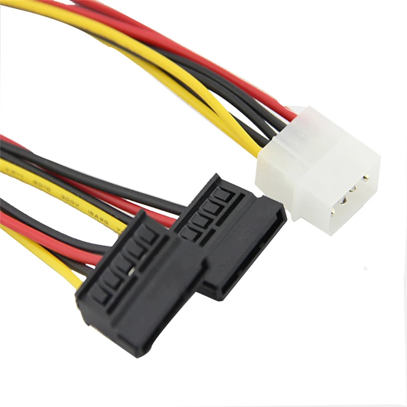 Компьютерный кабель питания для жесткого диска новый 4pin ide Molex на 2 серийный ATA SATA Y